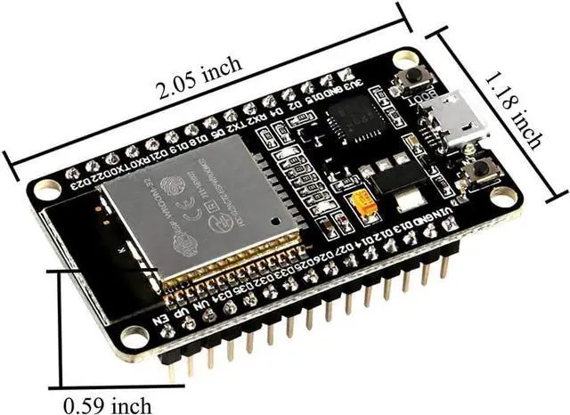 Alt view image 3 of 7 - 10PCS ESP32S ESP32 ESP-WROOM-32 Development Board 2.4GHz Dual-Core WiFi +Bluetooth 2 Function Microcontroller for Arduino