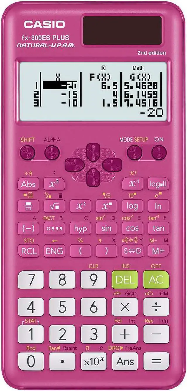 Alt view image 5 of 8 - Casio fx-300ESPLS2 Pink Scientific Calculator