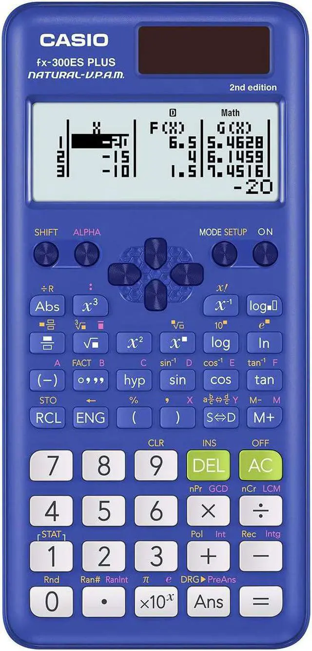 Alt view image 6 of 10 - New Casio Fx-300Espls2 Blue Scientific Calculator