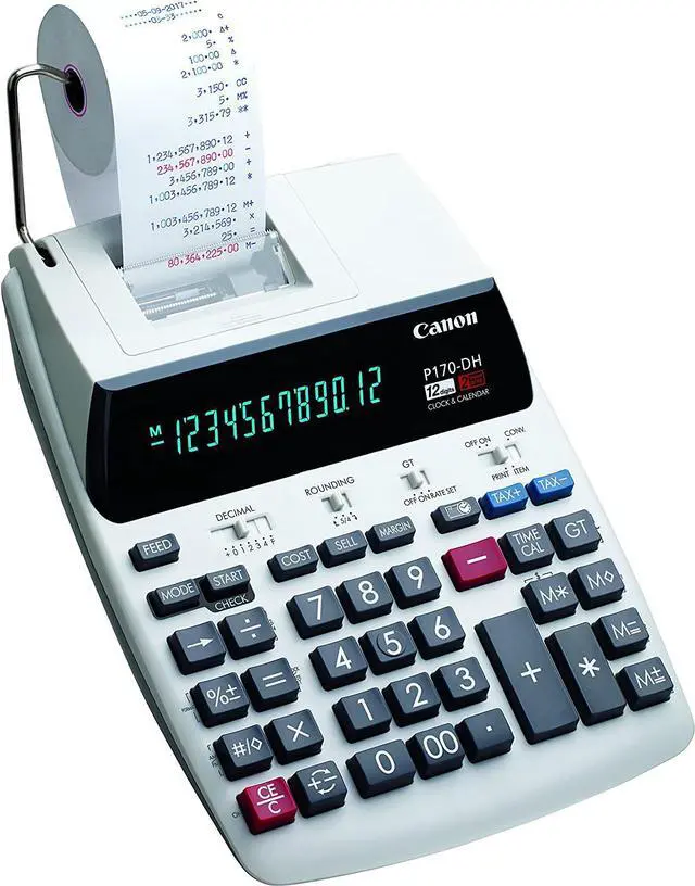 Alt view image 19 of 20 - Canon P170-DH-3 Printing Calculator Black/Red Print 2.3 Lines/Sec 2204C001