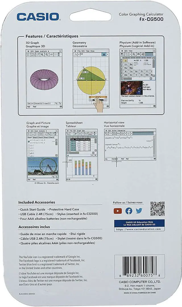 Alt view image 14 of 16 - Casio - FX-CG500-L-IH - Graphing Calculator w 4.8 LCD