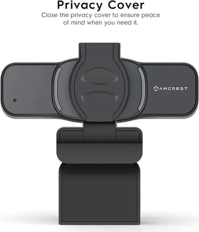 Alt view image 3 of 7 - Amcrest 1080P Webcam with Microphone & Privacy Cover, Web Cam USB Camera, Computer HD Streaming Webcam for PC Desktop & Laptop w/Mic, Wide Angle Lens & Large Sensor for Superior Low Light (AWC201-B)