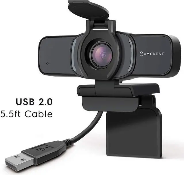 Alt view image 5 of 7 - Amcrest 1080P Webcam with Microphone & Privacy Cover, Web Cam USB Camera, Computer HD Streaming Webcam for PC Desktop & Laptop w/Mic, Wide Angle Lens & Large Sensor for Superior Low Light (AWC201-B)
