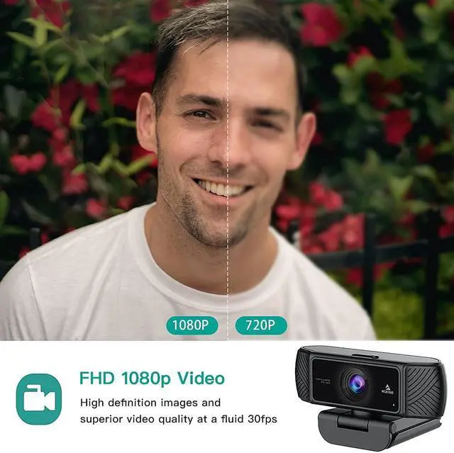 Alt view image 4 of 6 - NexiGo N680 1080P Business Webcam with Microphone, Software and Privacy Cover, AutoFocus, Streaming USB Web Camera, for Online Class, Zoom Meeting Skype Facetime Teams, PC Mac Laptop Desktop