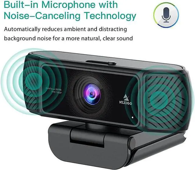Alt view image 3 of 6 - NexiGo N680 1080P Business Webcam with Microphone, Software and Privacy Cover, AutoFocus, Streaming USB Web Camera, for Online Class, Zoom Meeting Skype Facetime Teams, PC Mac Laptop Desktop