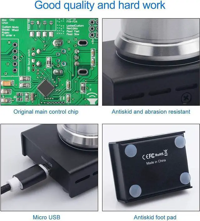 Alt view image 7 of 7 - USB Volume Control, AIMOS Lnline Volume Knob Lossless Audio Computer with 6.57ft USB Cable Mute Volume Control and PC Speakers Switch Control Module for XP, MAC, Vista, Win 7, 8, 10, Android Etc