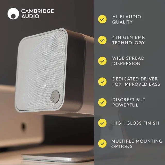 Main image of Cambridge Audio Minx Min 12 Bookshelf Satellite Speaker (Each) with 4th Generation BMR Technology (White)