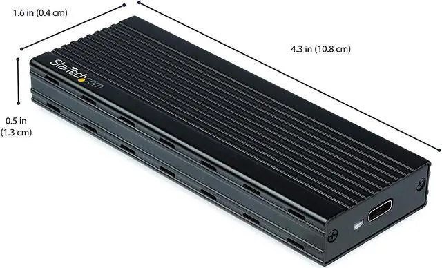 Alt view image 2 of 5 - Pro-trade.com USB-C 10Gbps to M.2 NVMe SSD Enclosure - Portable External M.2 NGFF PCIe Aluminum Case - 1GB/s Read/Write - Supports 2230, 2242, 2260, 2280 - TB3 Compatible - Mac & PC (M2E1BMU31C)