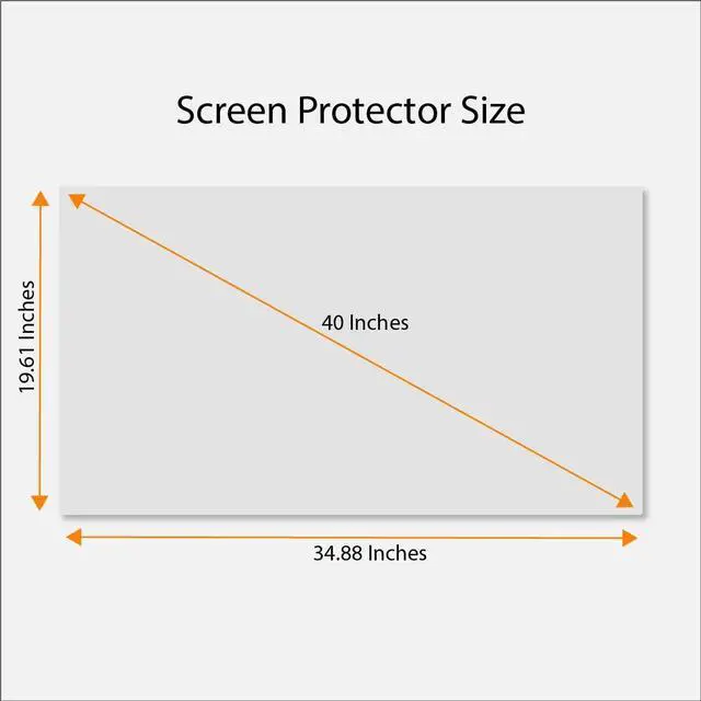 Alt view image 5 of 5 - Anti Blue Light Screen Protector for 40 Inches (Screen measured Diagonally) TV. Filter out Blue Light that relieve computer eye strain and help you sleep better