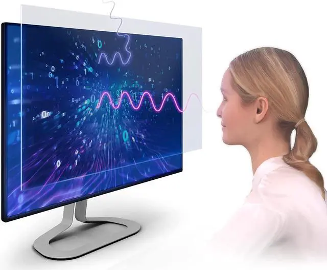 Main image of Premium Anti Blue Light and Anti Glare Screen Protector (3 Pack) for 22 Inches Widescreen Desktop Monitor. Filter Out Blue Light and Relieve Computer Eye Strain to Help You Sleep Better