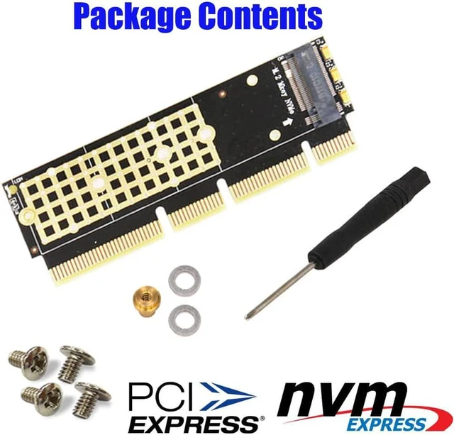 Alt view image 5 of 7 - HLT M.2 NGFF NVMe SSD to PCIE 3.0 X16/X8/X4 Adapter for 1U/2U Server and Low Profile PC