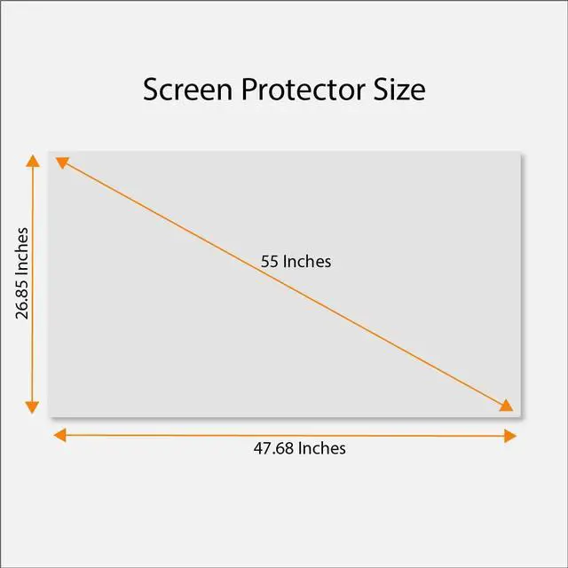 Alt view image 5 of 5 - Anti Blue Light Screen Protector for 55 Inches TV. Filter out Blue Light that relieve computer eye strain and help you sleep better (Ultra Clear Screen Protector, Not Anti-Glare)