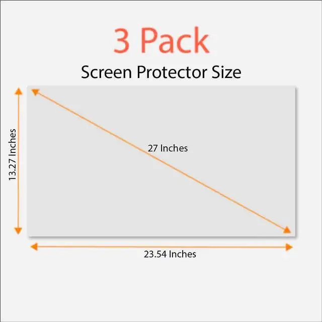 Alt view image 5 of 7 - Anti-Glare and Anti Finger Print Screen Protector (3 Pack) for 27 Inches Widescreen Desktop Monitor
