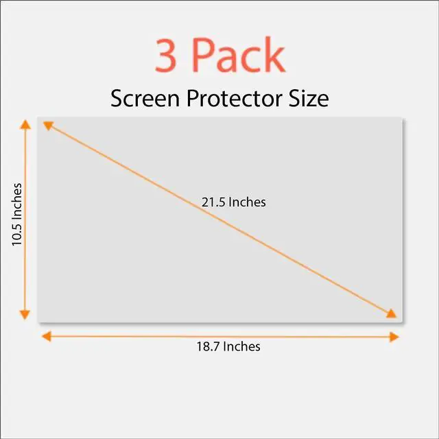 Alt view image 5 of 7 - Anti-Glare and Anti Finger Print Screen Protector (3 Pack) for 21.5 Inches Widescreen Desktop Monitor