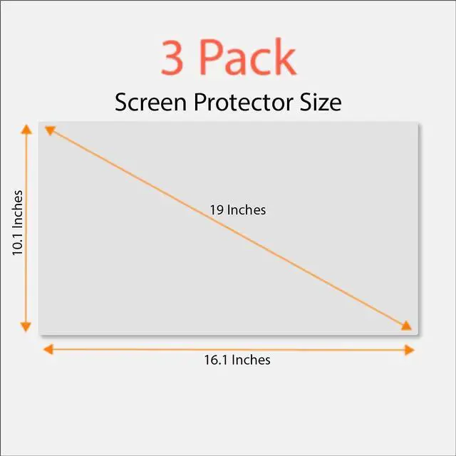 Alt view image 5 of 7 - Anti-Glare and Anti Finger Print Screen Protector (3 Pack) for 19 Inches Widescreen Desktop Monitor