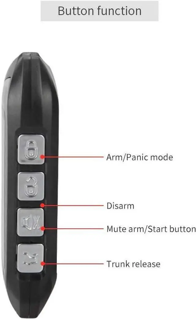 Alt view image 2 of 7 - EC201-M9 2 Way Car Alarm System with 1.73 inch Big LCD Pager Display Remote Starter Turbo Timer Mode Shock Warning DC12V