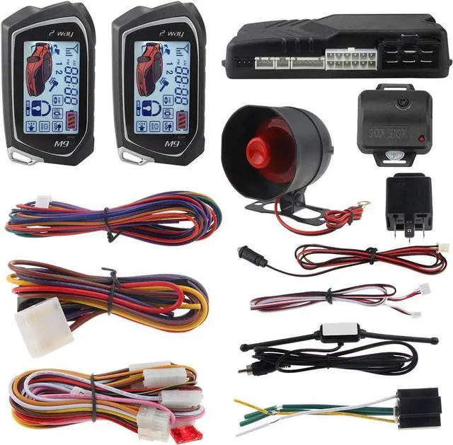 Main image of EC201-M9 2 Way Car Alarm System with 1.73 inch Big LCD Pager Display Remote Starter Turbo Timer Mode Shock Warning DC12V