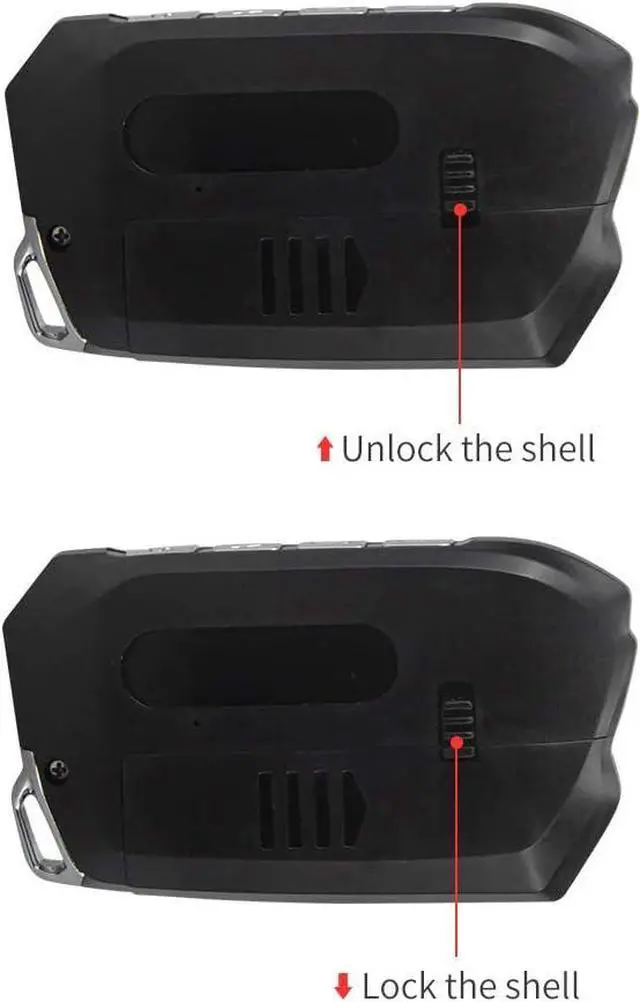 Alt view image 7 of 7 - EC201-M9 2 Way Car Alarm System with 1.73 inch Big LCD Pager Display Remote Starter Turbo Timer Mode Shock Warning DC12V