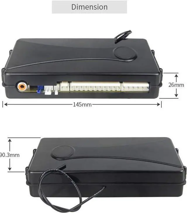 Alt view image 7 of 7 - EC204 2 Way car Alarm System with PKE Passive keyless Entry, Rechargeable LCD Pager Display & Remote Trunk Release, Shock Warning DC12V