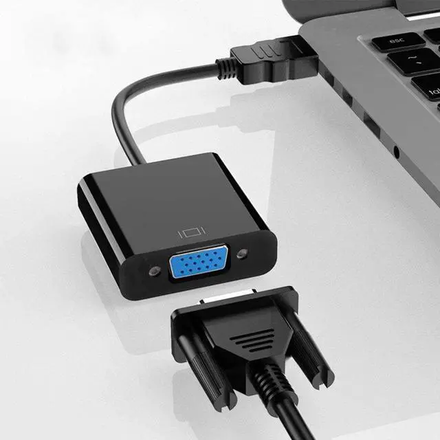 Alt view image 3 of 7 - HDMI to VGA Adapter HDMI-VGA 1080P Converter with 3.5mm Audio Jack and USB Power Supply for HDMI Laptop PC PS4 Blue Ray Player Raspberry Pi Xbox to VGA Monitor Projector and More
