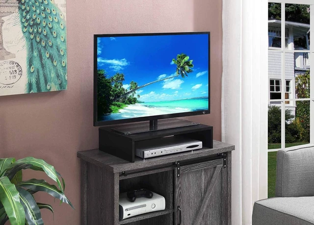 Alt view image 2 of 5 - Convenience Concepts 121041CH Designs2Go Small TV/Monitor Riser for TVs up to 26" Small TV/Monitor Riser Small, Black