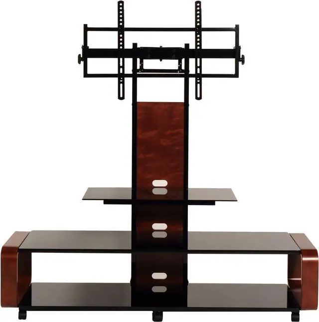Main image of TransDeco TV Stand For 35-85" TV , Dark Oak/Black