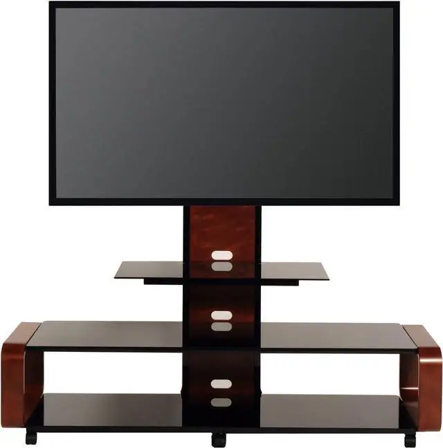 Alt view image 2 of 4 - TransDeco TV Stand For 35-85" TV , Dark Oak/Black