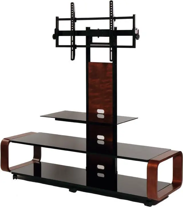 Alt view image 3 of 4 - TransDeco TV Stand For 35-85" TV , Dark Oak/Black