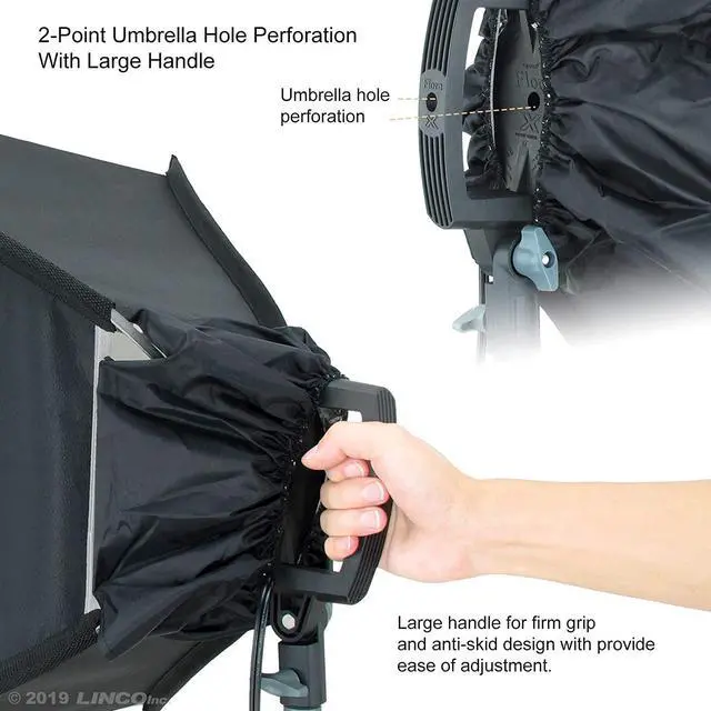 Alt view image 5 of 7 - LINCO Lincostore 2000 Watt Photo Studio Lighting Kit with 3 Color Muslin Backdrop Stand Photography Flora X Fluorescent 4-Socket Light Bank and Auto Pop-Up Softbox - Only Takes 3 Seconds to Set-up