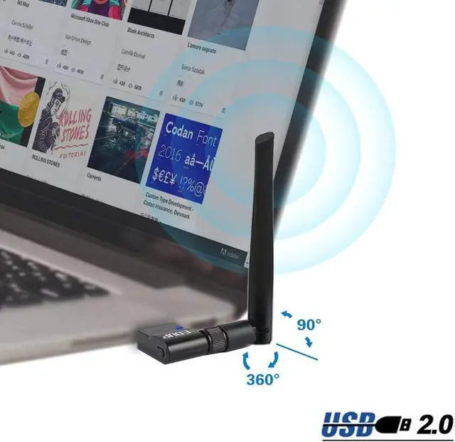 Alt view image 7 of 7 - EDUP USB WiFi Adapter Dual Band Wireless Network Adapter 802.11 AC 2.4G/5G USB Wi-Fi Dongle with Extender Antenna Compatible with Windows XP / Vista /7 /8.1 /10, Mac OS X 10.7-10.15