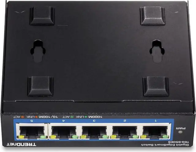 Alt view image 6 of 7 - TRENDnet 5-Port Gigabit EdgeSmart Switch, TEG-S50ES, 5 x Gigabit Ports, 10Gbps Switch Capacity, Ethernet Splitter, Managed Smart Gigabit Switch, Metal, Fanless, Lifetime Protection, Black