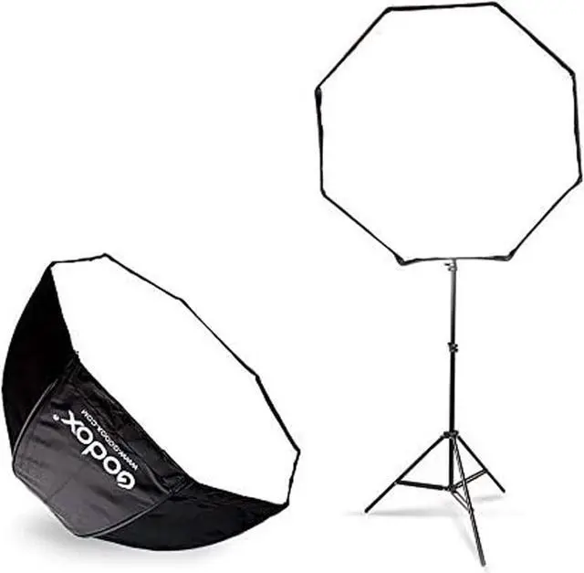 Main image of Godox Photo Studio 80cm 31.5in Portable Octagon Umbrella Softbox,190cm Light Stand with Hot Shoe Holder Bracket kit for Flash Speelidte