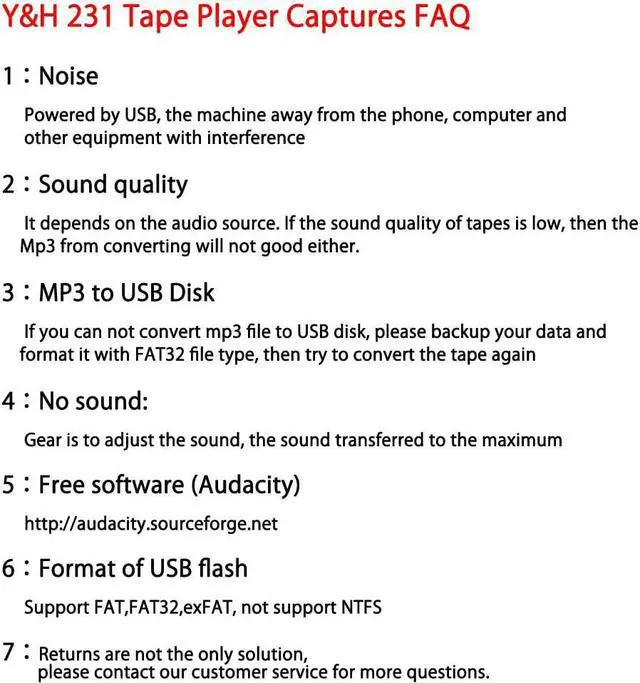 Alt view image 2 of 7 - Cassette Tape Player Record Tape to MP3 Digital Converter USB Cassette Capture Save to USB Flash Drive Directly No Need Computer