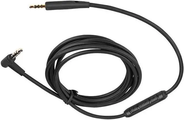 Alt view image 6 of 6 - Replacement Aux Extension Cable Cord Wire for  QuietComfort QC25 QC35 Sound Link SoundTrue On Ear Headphones with in Line Mic Volume Control (Black)
