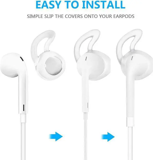 Alt view image 3 of 7 - Earpods Covers Anti-Slip Silicone Soft Sport Earbud Tips for iPhone 6S/6 Plus/5S/5C/5 Earbuds Comfortable 4 Pairs Clear