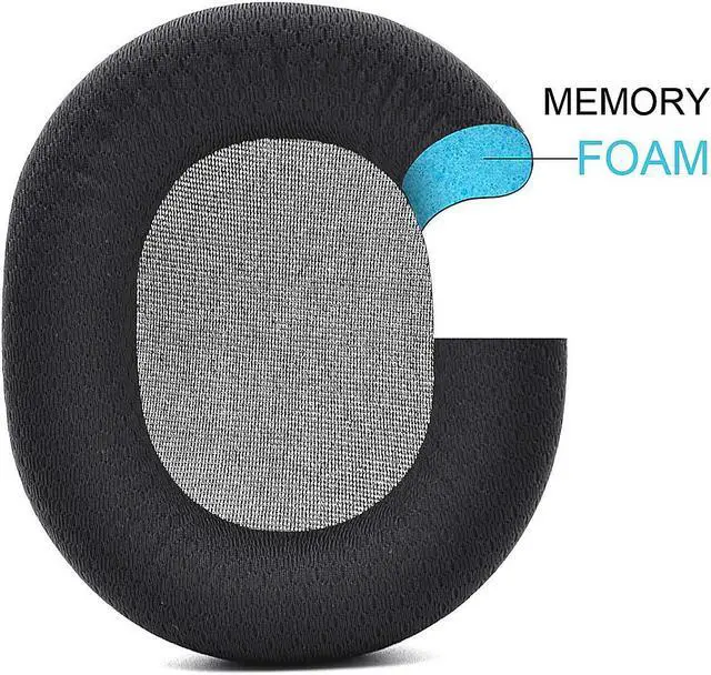 Alt view image 3 of 7 - Arctis 3/5 / 7/9 Replacement Black Fabric Ear Pads Cushion Compatible with SteelSeries Arctis 3 / Arctis 5 / Arctis 7 Arctis 9 / Arctis 1 / Arctis pro Lossless Wireless Gaming Headset Headphone