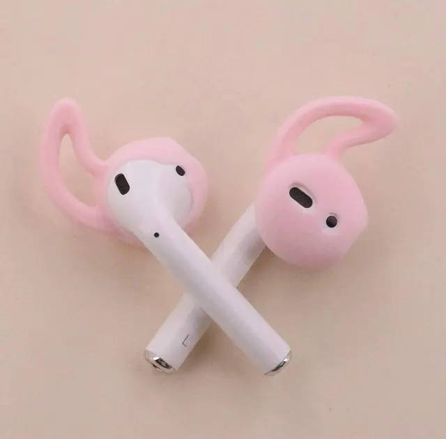 Alt view image 2 of 4 - 6 Pairs Silicone Ear Tips Ear Hooks Compatible with AirPods/EarPods Silicone Soft Covers Anti-Slip Sport Earbud Tips Anti-Drop Ear Hook Gel Headphones Earphones Tips 6 Colors