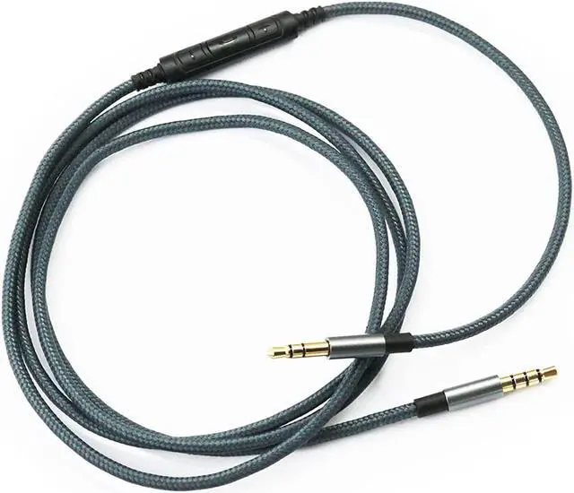 Alt view image 2 of 6 - 3.5mm to 3.5mm Male Audio Cable Compatible with Skullcandy Hesh Hesh 2 Hesh3 Crusher Grind Headphones Remote Volume Control Mic Compatible with  Galaxy Android Phone