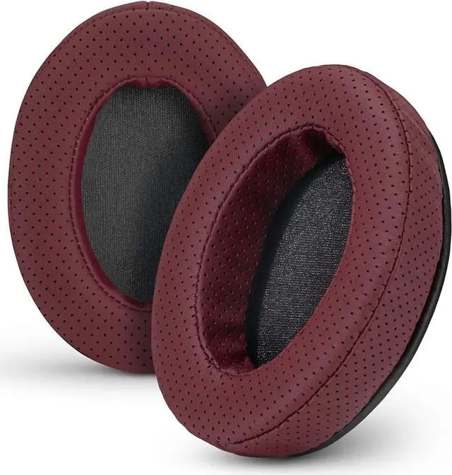 Main image of Brainwavz Replacement Memory Foam Earpads - Suitable for Many Other Large Over The Ear Headphones - AKG HifiMan ATH  Fostex (Perforated Red)