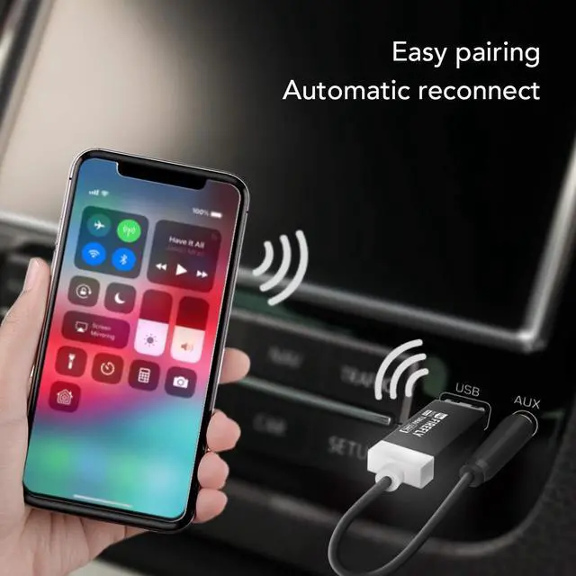 Alt view image 2 of 7 - Firefly LDAC Bluetooth Receiver: High Resolution Wireless Audio Bluetooth 5.0 Adapter with Audiophile USB DAC 3.5mm AUX for Car/Home Stereo Hi Res Music Streaming Auto On No Charging Needed
