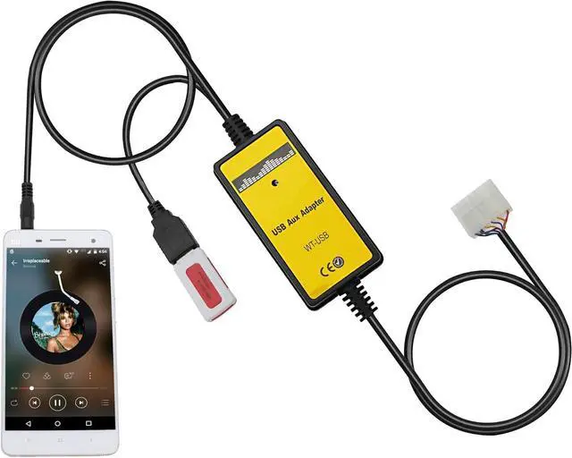 Main image of USB AUX MP3 Player Radio Car Digital Music Cd Changer Aux Adapter for Toyota 5+7Pin Camry 1998-2004 Corolla 1998-2002 Highlander 1998-2003