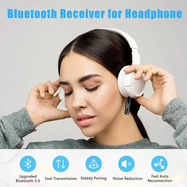 Alt view image 3 of 7 - Bluetooth Aux Adapter Wireless Bluetooth Car Adapter Mini Portable 3.5mm Aux Receiver for Car Headphones Home Stereo Music System (Black)