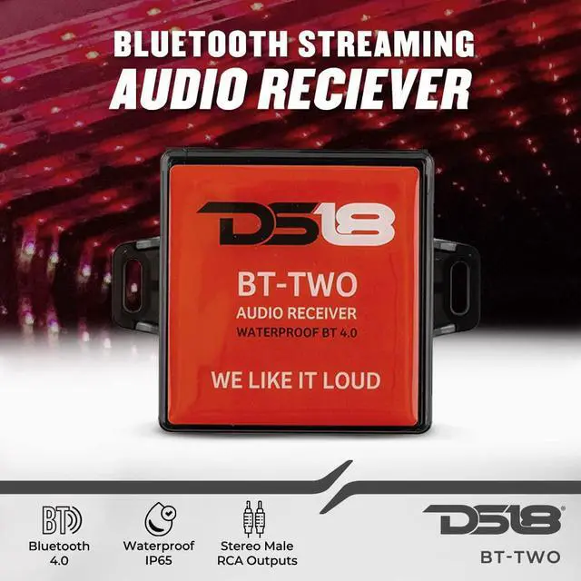 Alt view image 3 of 4 - DS18 BTTWO Bluetooth Receiver - IP65 Waterproof Rated, BT 4.0, Remote Trigger Output, Stero Male RCA Output - Allows Connect & Play Integration to Your Audio Device