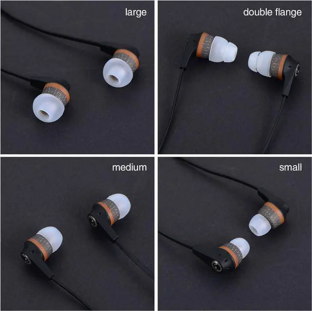 Alt view image 5 of 6 - eBoot Replacement Earbuds Silicone Eartips Earpads Compatibe with Skullcandy Earphones Black and Clear 8 Pairs