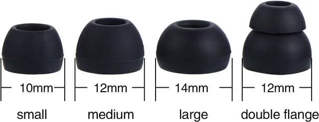 Alt view image 2 of 6 - eBoot Replacement Earbuds Silicone Eartips Earpads Compatibe with Skullcandy Earphones Black and Clear 8 Pairs