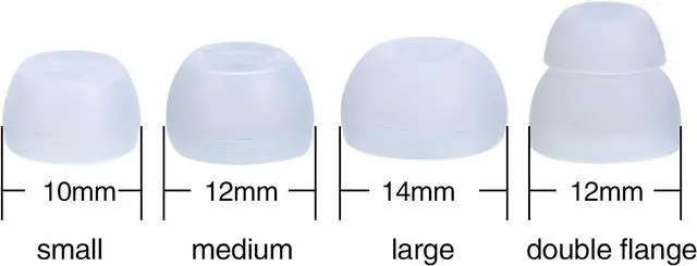 Alt view image 3 of 6 - eBoot Replacement Earbuds Silicone Eartips Earpads Compatibe with Skullcandy Earphones Black and Clear 8 Pairs