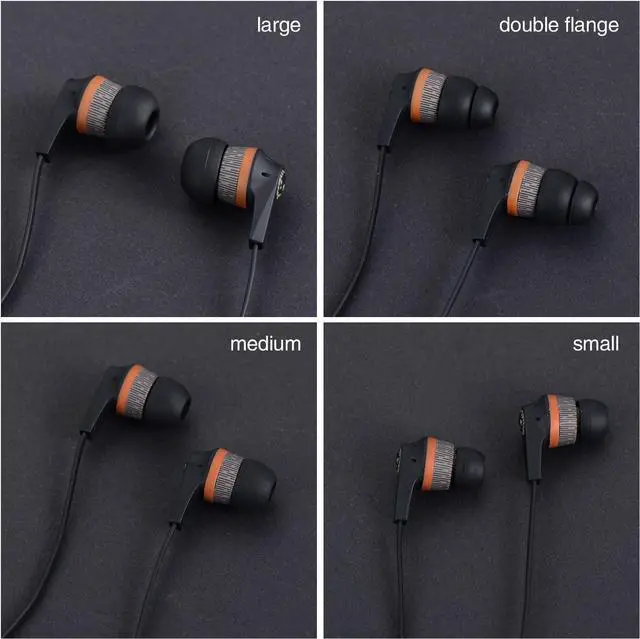 Alt view image 4 of 6 - eBoot Replacement Earbuds Silicone Eartips Earpads Compatibe with Skullcandy Earphones Black and Clear 8 Pairs