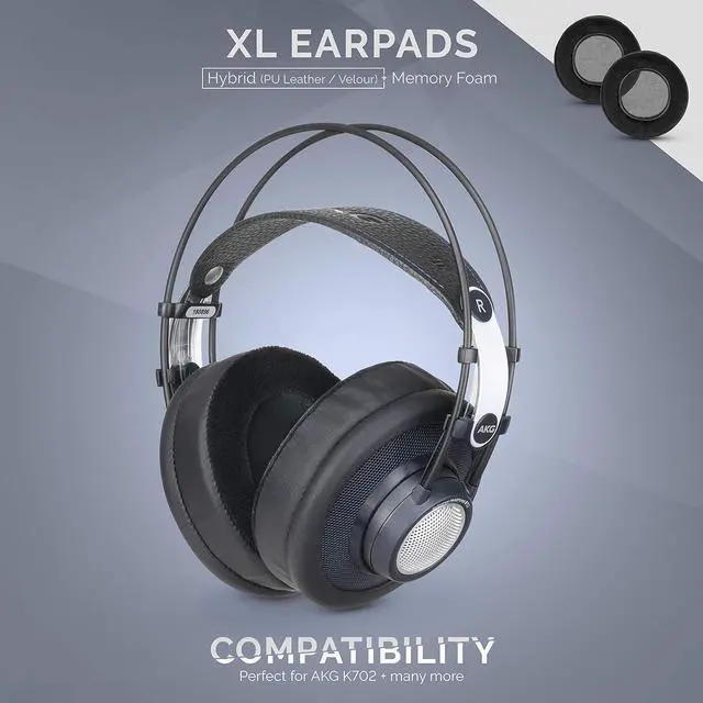 Alt view image 5 of 7 - Brainwavz XL Hybrid Memory Foam Earpads for AKG 701 & Many Other Large Over The Ear Headphones - Sennheiser JBL Bayerdynamic HifiMan ATH  Fostex  Ear Pads