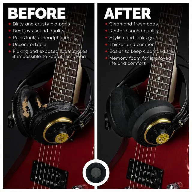 Alt view image 2 of 7 - Brainwavz Round Velour Memory Foam Earpads - Suitable Many Large Headphones - SteelSeries HD668B ATH AKG K553 HifiMan ATH  Fostex  Ear Pad & More