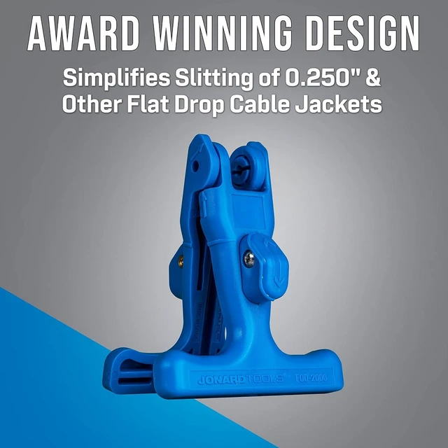 Alt view image 2 of 7 - FOD-2000 Fiber Optic Drop Cable Slitter for 0.250" Flat Cable, Blue